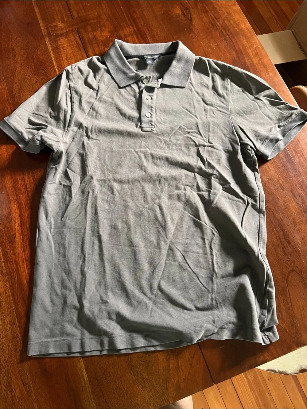 Men’s Banana Republic Olive Gray Polo | Fitted Style | Cotton Blend | Large